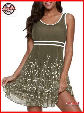 Plus Size Tankini Set with Boy Shorts Tummy Control Swimwear